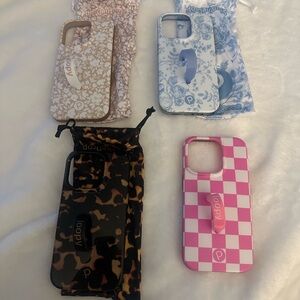 Bundle of iPhone 14 Pro righty loopy cases